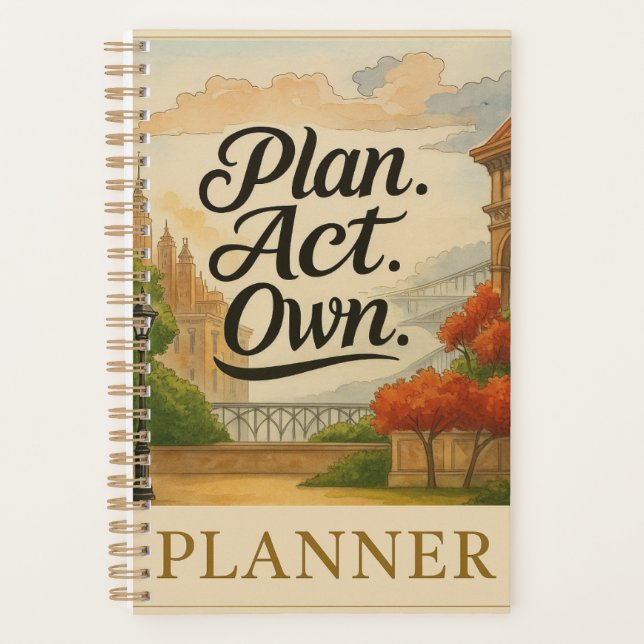 PLAN. ACT. OWN.” A Spirit-Wired™  Planer (Vorderseite)