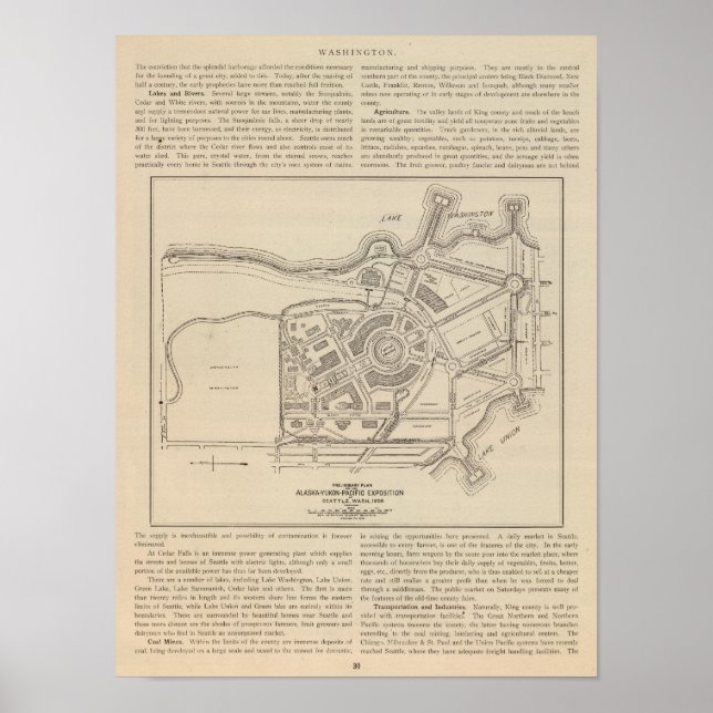 Plan, Alaska Yukon Pacific Exposition, Seattle Poster (Vorne)