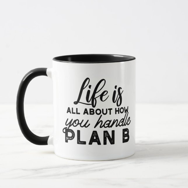 Plan B Quotes Kaffeezubereitung Tasse (Links)