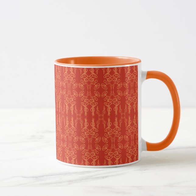 Plan Chic Red Poppy : Mug café Ringer (Droite)