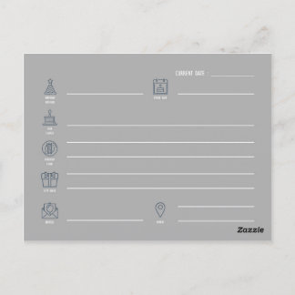 Plan d'anniversaire : Carte postale