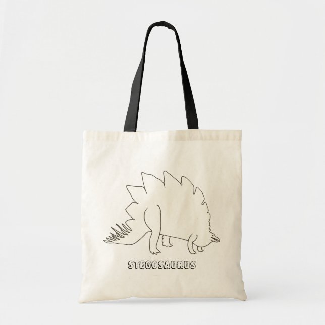 Plan d'art - Stegosaurus, sacs en toile (Devant)