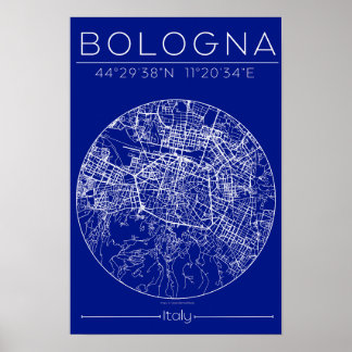 Plan de Bologne Poster Blueprint – Plan de ville c