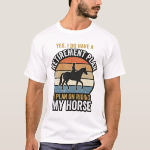 Plan de cheval de retraite conception de t-shirt v