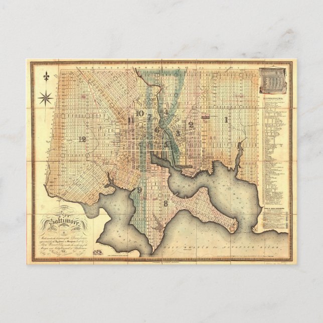 Plan de la ville de la carte de Baltimore le (Devant)