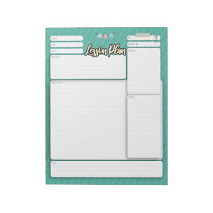 PLAN DE LEÇON HOMESCHOOL 2 Bloc-notes vert