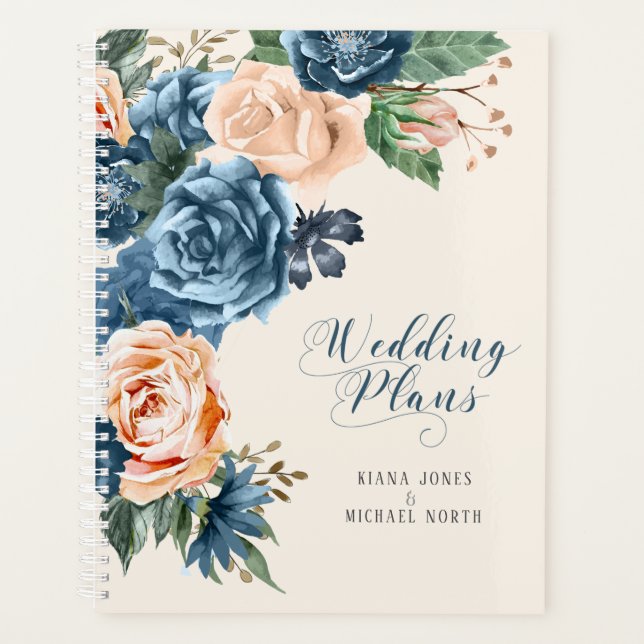 Plan de Mariage rose bleu/pêche ID584 (Devant)