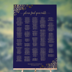 Plan de table alphabétique pour 300 personnes en o