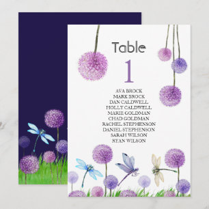 Plan de table Carte de table Calligraphie charmant