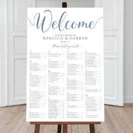 Plan de tableau alphabétique du tableau de sièges 