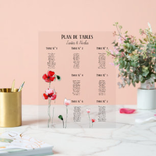 Plan de tables "Coquelicots"