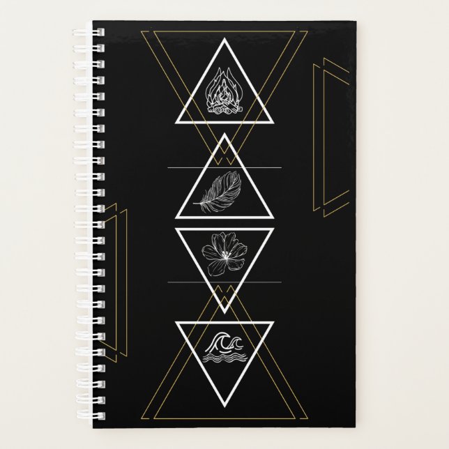 Plan d'éléments d'eau de la Terre de l'air de feu (Devant)