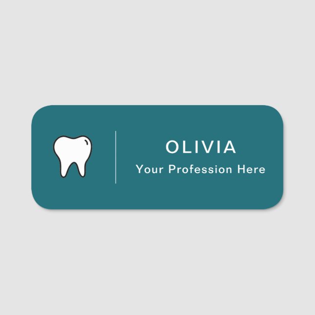 plan dentiste clinique dentaire nom étiquette (Devant)