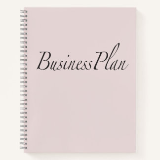 Plan d'entreprise rose pâle Carnet spiral non jugé