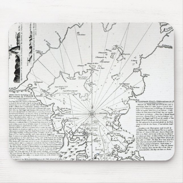 Plan der Bucht und des Hafens von Rio de Janeiro Mousepad (Vorne)