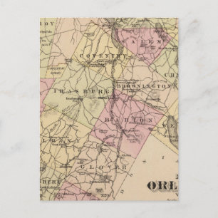Plan der Firma Orleans in Vermont Postkarte