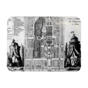 Plan der Gärten des Kaisers von Peking, von Magnet