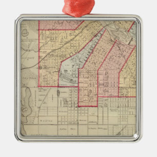 Plan der Stadt Minneapolis und Vicinity Ornament Aus Metall