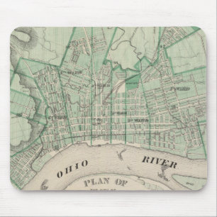 Plan der Stadt New Albany, Floyd Co, Indiana Mousepad