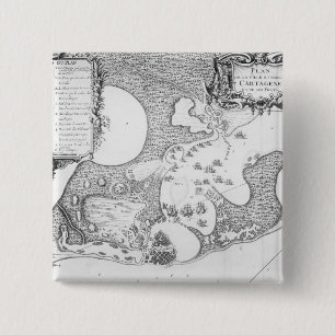 Plan der Stadt und des Hafens von Cartagena Button