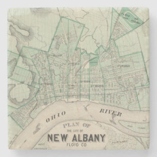 Plan der Stadt von neuem Albanien, Floyd Co, Steinuntersetzer
