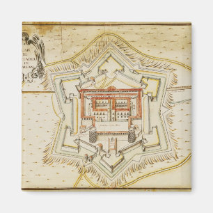 Plan der Zitadelle von Mailand Magnet