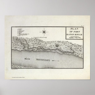 Plan des Fort-Baton Rouge Poster