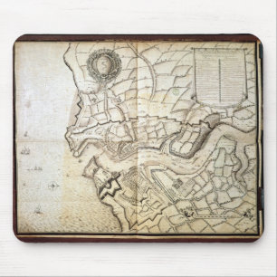 Plan des Hafens und des Arsenals von Brest, 1676 Mousepad