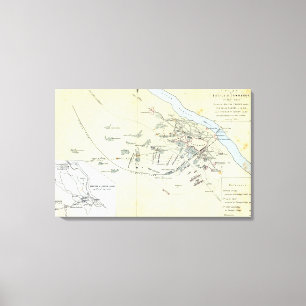 Plan des Kampfes von Cawnpoor Leinwanddruck