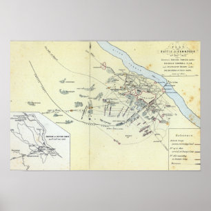 Plan des Kampfes von Cawnpoor Poster