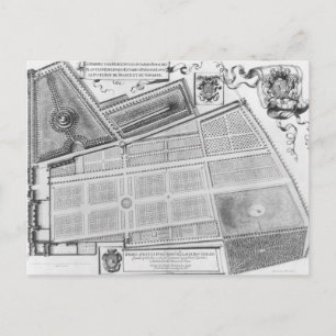 Plan des Königlichen Gartens Postkarte