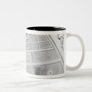 Plan des königlichen Gartens Zweifarbige Tasse