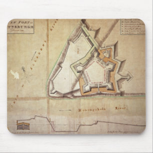 Plan des neuen Forts in Pittsburgh Mousepad