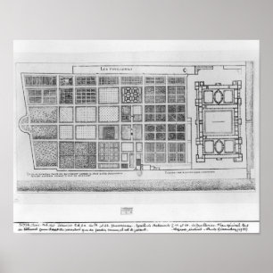 Plan des Palastes und des Gartens des Tuileries Poster