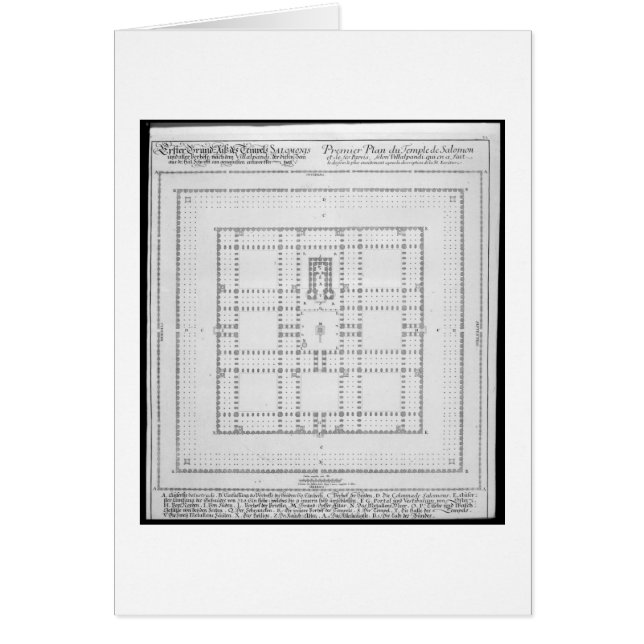 Plan des Tempels von Solomon, Jerusalem, von 'en (Vorne)