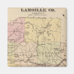 Plan des Unternehmens Lamoille in Vermont Magnet