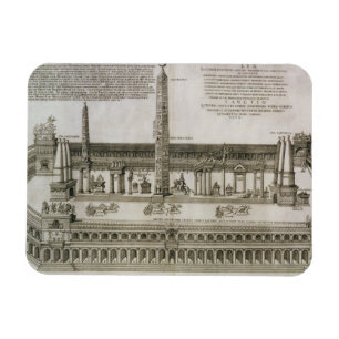 Plan des Zirkusses Maximus, Rom, graviert durch Magnet