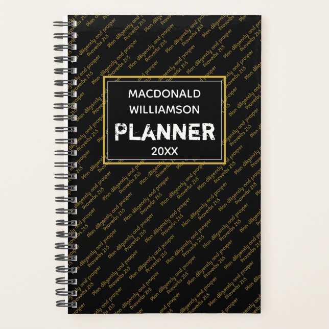 PLAN DILIGENTLICH UND PROSPANT Christliches Leben  Planer (Vorderseite)