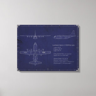 Plan directeur C-130H sur toile