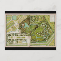 Plan du jardin et chateau de la Reine