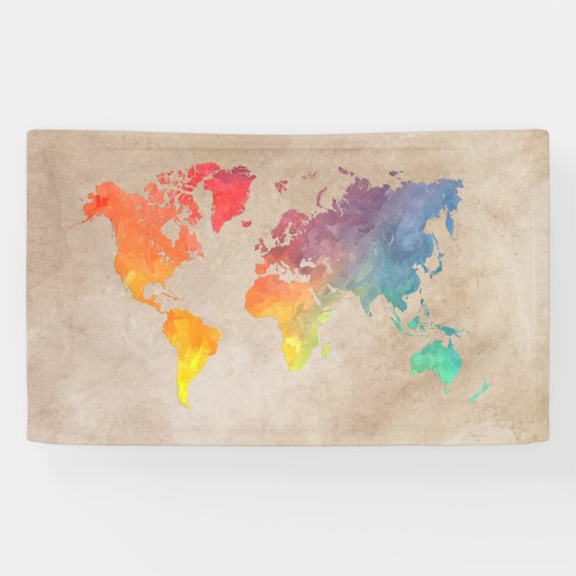 Plan du monde de bannières #carte (Horizontal)