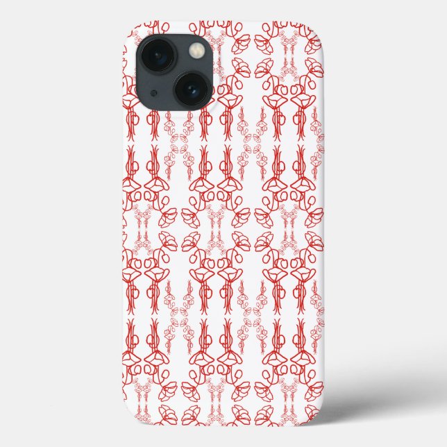 Plan du pavot, Rouge sur blanc, Coque coque ipad-M (Verso)