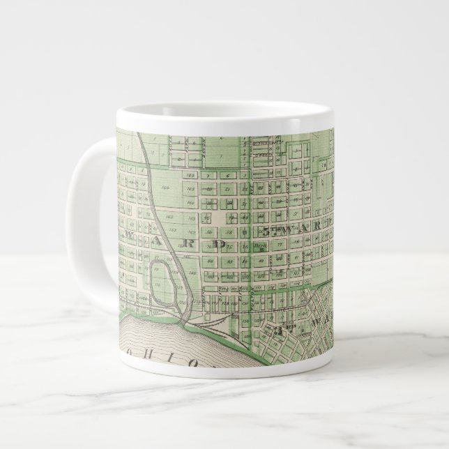 Plan Evansville, Vanderburgh Co Jumbo-Tasse (Vorderseite Links)