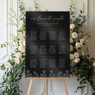Plan floral simple Plaque de siège en acrylique no