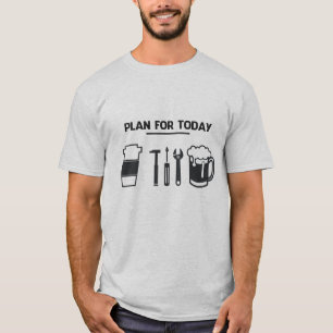 Plan für das heutige Kaffeemaschine Bier T-Shirt