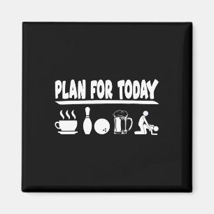 Plan für den Bowling von Kaffee und Liebe Magnet