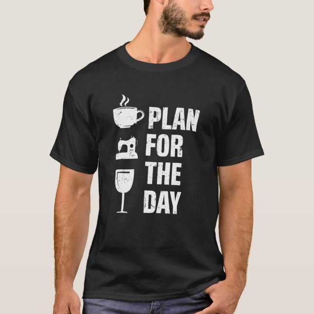 Plan für die Kaffeemaschine Wein T-Shirt (Vorderseite)