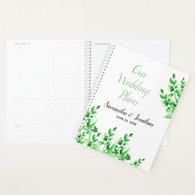 Plan Mariage de verdure aquarelle (Devant avec enveloppe)