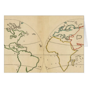 Plan mondial avec 5 zones