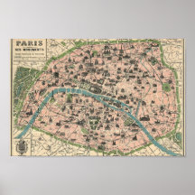 Plan Paris et ses monuments